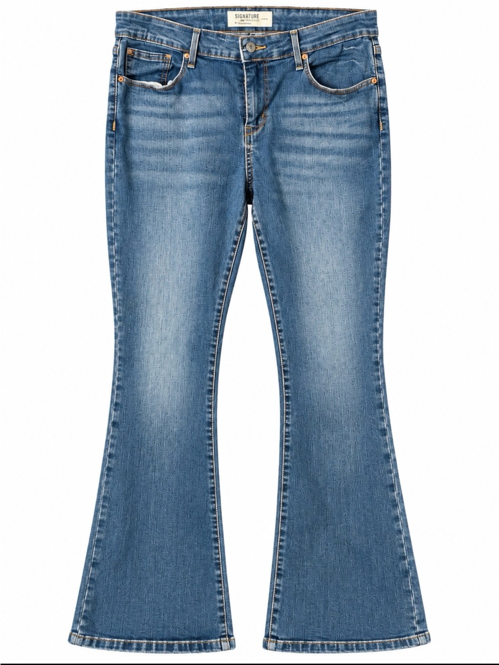 Signature Mid Wash Women's Bootcut Jeans - Blue
